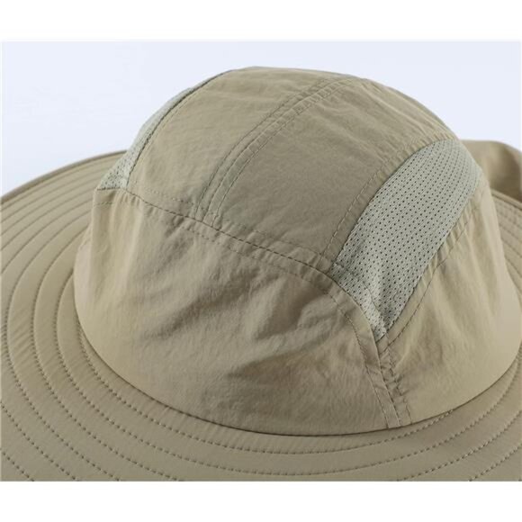 Home Prefer Mens UPF 50+ Sun Protection Cap Wide Brim Fishing Hat with Neck - Picture 5 of 7